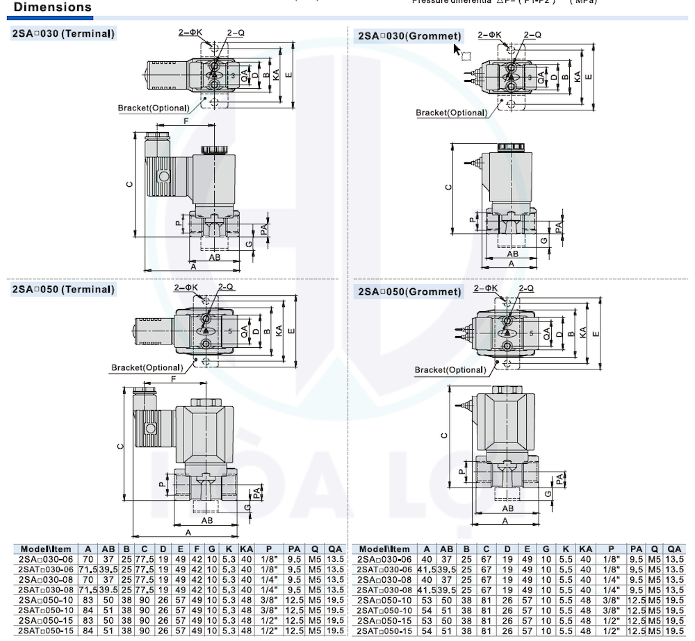 2SA series fluid control valve airtac 2
