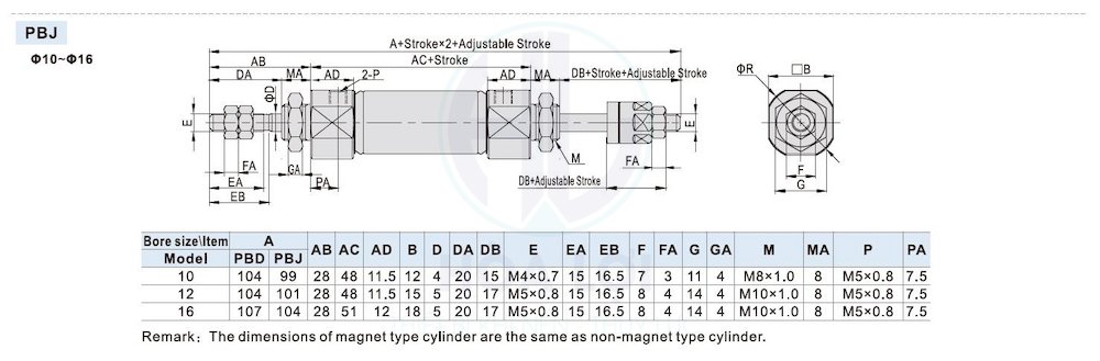 BPJ series Cylinder airtac
