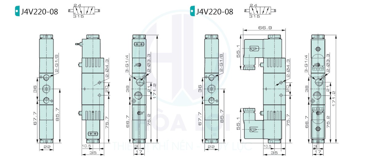 Van Điện Từ 4A220-08 JELPC 3 j4v220 08 jelpc