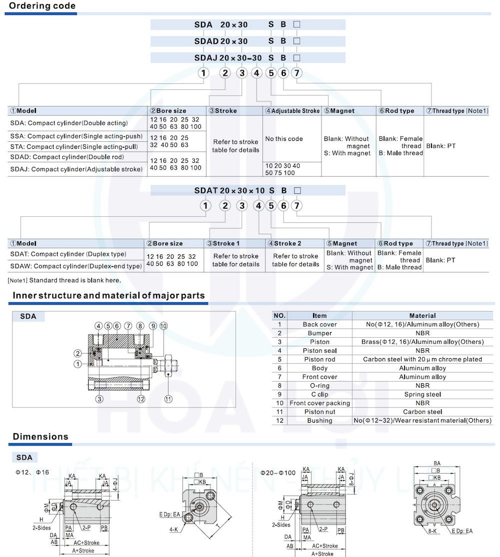 sda series compact cylinder airtac 1